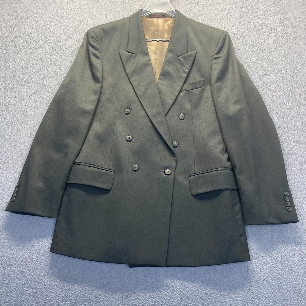 Vintage men's double-breasted blazer, size 40L, 100% pure‎ wool,Bussines